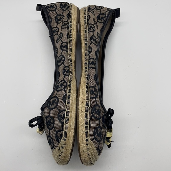 MICHAEL Kors Meg Logo Pattern Espadrille Ballet Flats Shoes Size 8.5 9 - Picture 5 of 10